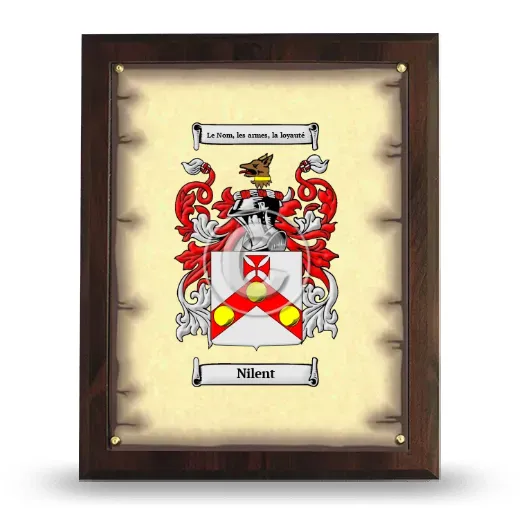 Nilent Coat of Arms Plaque