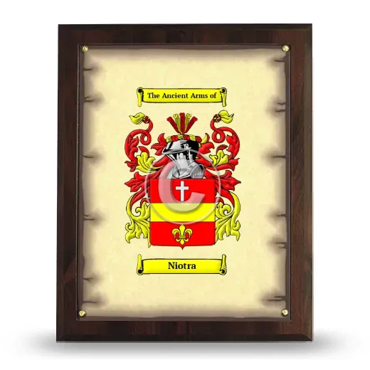 Niotra Coat of Arms Plaque