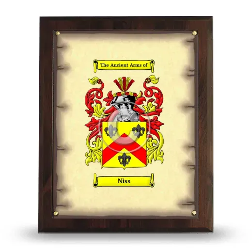 Niss Coat of Arms Plaque