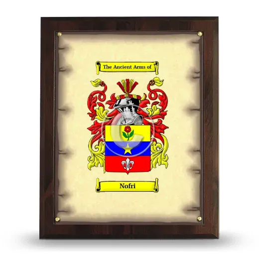 Nofri Coat of Arms Plaque