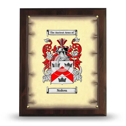 Nolten Coat of Arms Plaque