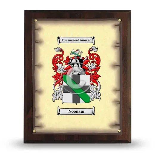 Noonam Coat of Arms Plaque