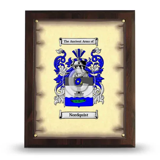 Nordquist Coat of Arms Plaque