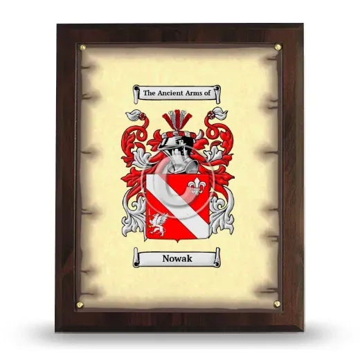 Nowak Coat of Arms Plaque