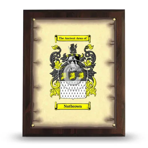 Nutbrown Coat of Arms Plaque