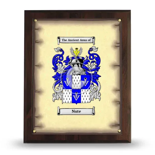 Nute Coat of Arms Plaque