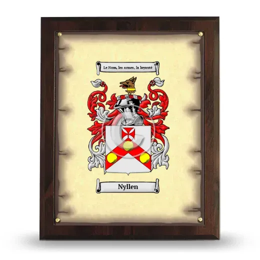 Nyllen Coat of Arms Plaque