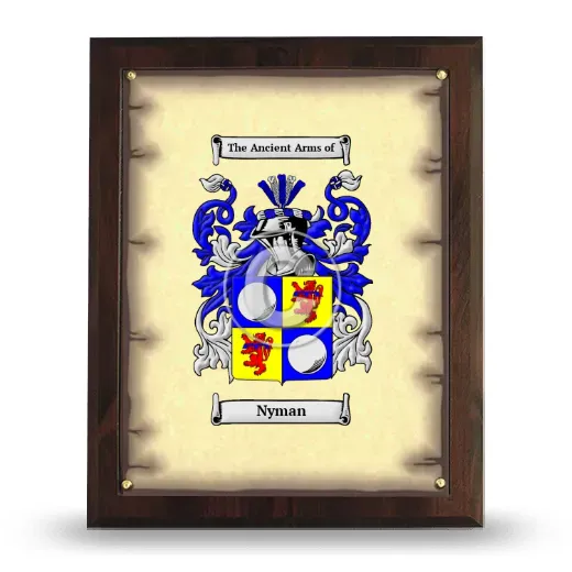 Nyman Coat of Arms Plaque