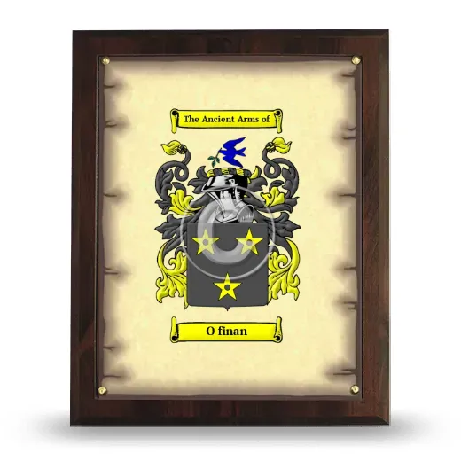 O finan Coat of Arms Plaque