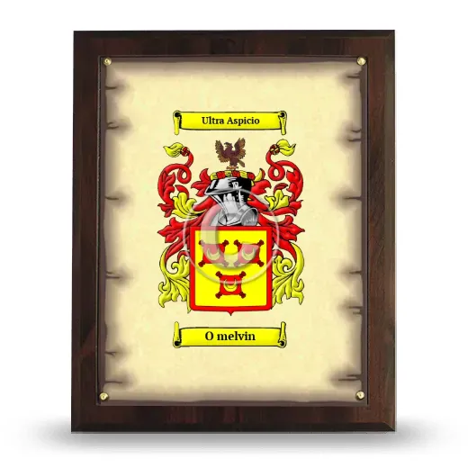 O melvin Coat of Arms Plaque