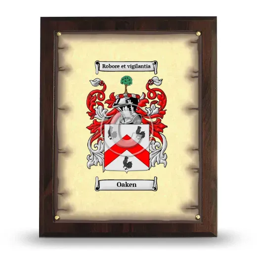 Oaken Coat of Arms Plaque