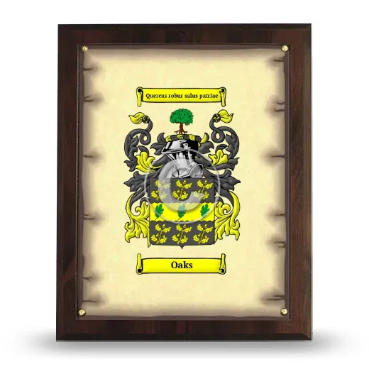 Oaks Coat of Arms Plaque