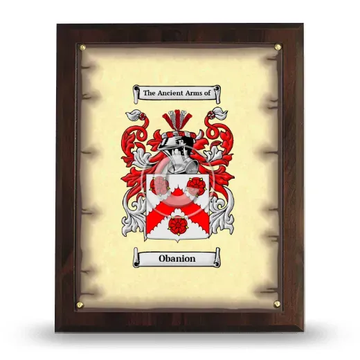 Obanion Coat of Arms Plaque