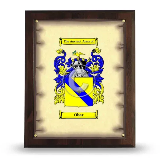 Obar Coat of Arms Plaque