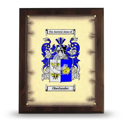 Oberlander Coat of Arms Plaque