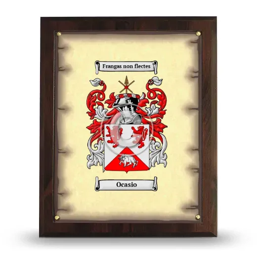 Ocasio Coat of Arms Plaque