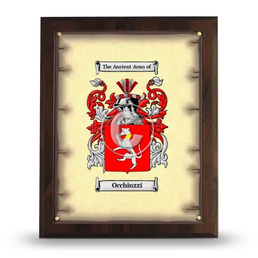 Occhiuzzi Coat of Arms Plaque