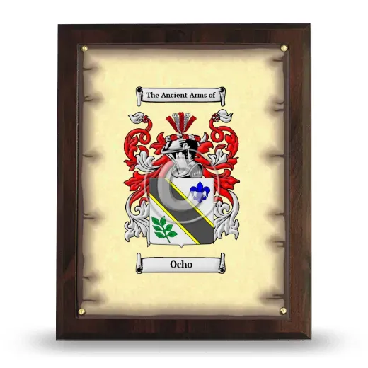Ocho Coat of Arms Plaque
