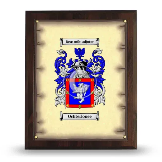 Ochterlonee Coat of Arms Plaque