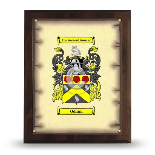 Odium Coat of Arms Plaque