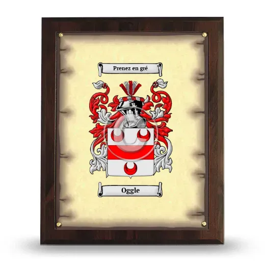 Oggle Coat of Arms Plaque