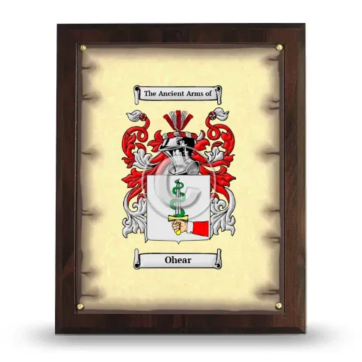 Ohear Coat of Arms Plaque
