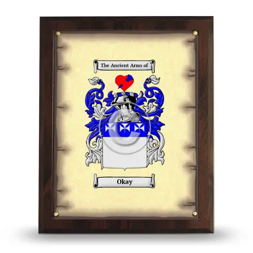Okay Coat of Arms Plaque