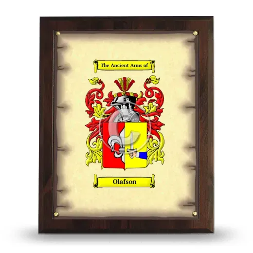 Olafson Coat of Arms Plaque