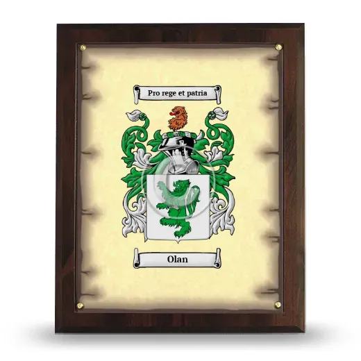 Olan Coat of Arms Plaque