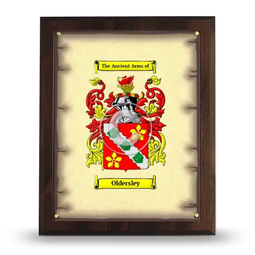Oldersley Coat of Arms Plaque