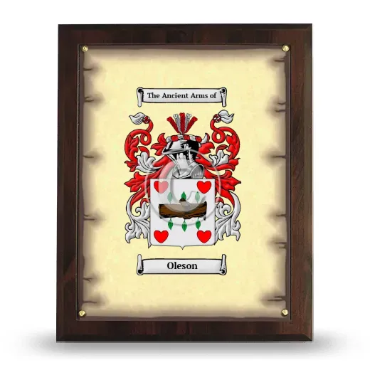 Oleson Coat of Arms Plaque