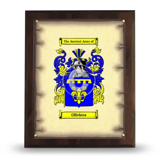 Oliviera Coat of Arms Plaque