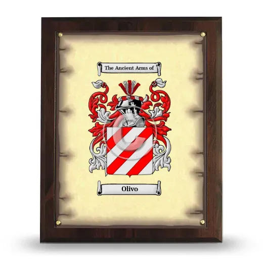 Olivo Coat of Arms Plaque