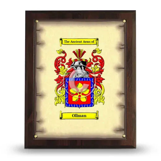 Ollman Coat of Arms Plaque