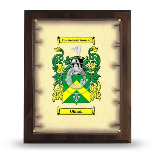 Olman Coat of Arms Plaque