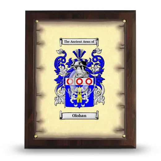 Olohan Coat of Arms Plaque