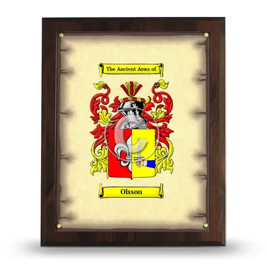 Olsson Coat of Arms Plaque