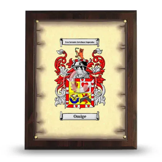 Omige Coat of Arms Plaque