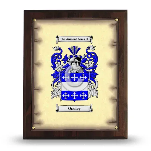 Oneley Coat of Arms Plaque
