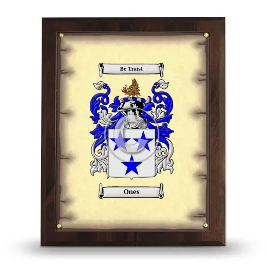 Ones Coat of Arms Plaque