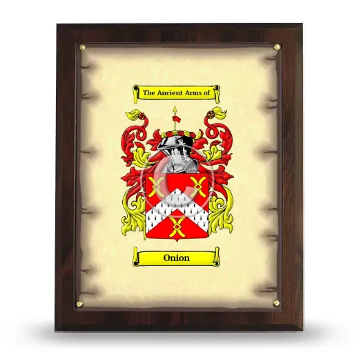 Onion Coat of Arms Plaque