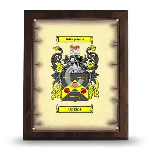 Opkins Coat of Arms Plaque
