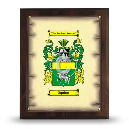 Oquinn Coat of Arms Plaque