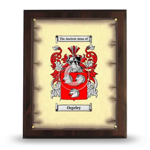 Orgeley Coat of Arms Plaque