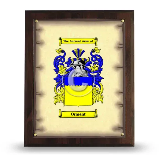 Orment Coat of Arms Plaque