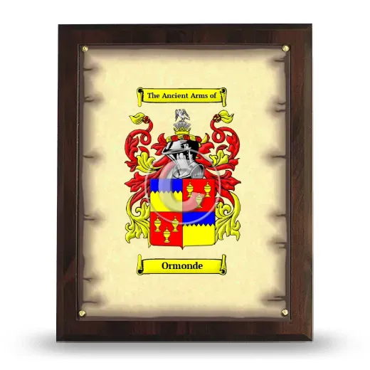 Ormonde Coat of Arms Plaque