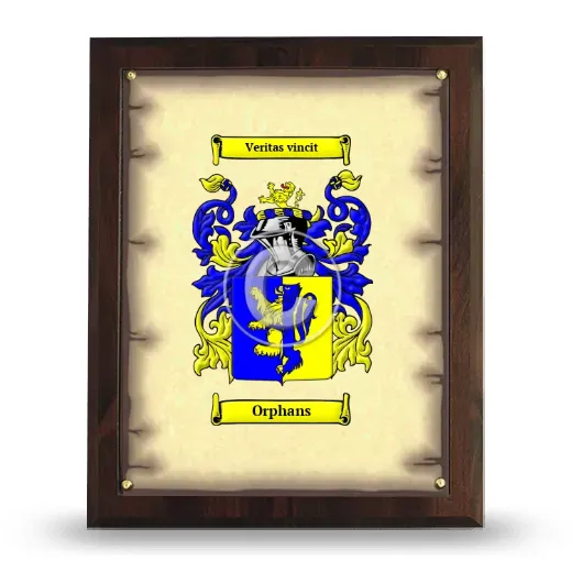 Orphans Coat of Arms Plaque