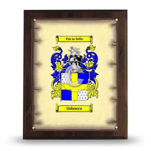Osbourn Coat of Arms Plaque