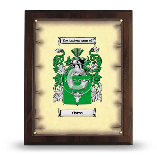 Osess Coat of Arms Plaque