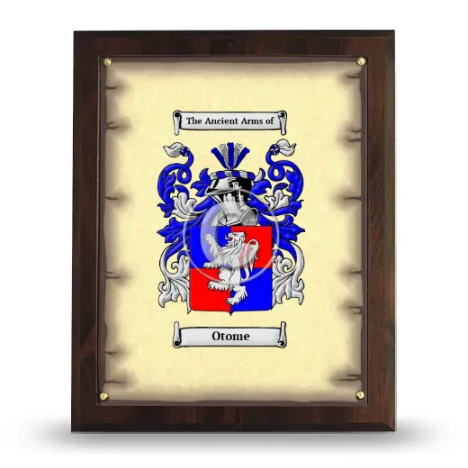 Otome Coat of Arms Plaque